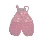 Gehaakte roze tuinbroek, 7,5cm