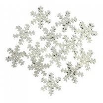12 sneeuwvlokjes van hout, 3cm