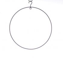 Metalen ring zwart hang, 20cm