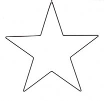 Grote Ijzeren ster, ZWART 50cm