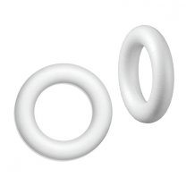 50% korting; Styropor ring, ROND, 12cm