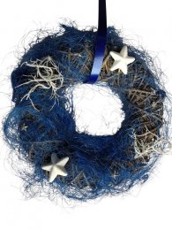 DIY krans winter blauw
