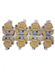 Knijpertje baby met rammelaar