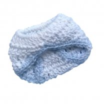 Wit gehaakt luiertje met lichtblauwe rand, 5cm