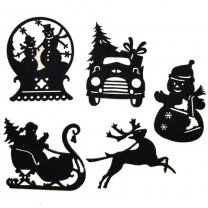 Setje van 5 vilten figuren winter wonderland