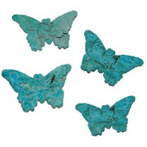 Aqua vlinders van Schors, 4 stuks, 4-5cm
