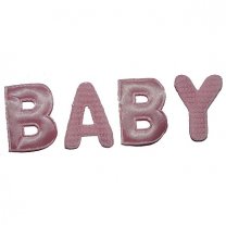 Letters BABY roze, 4cm
