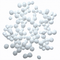 Witte pompons. sneeuwballetjes, 5mm en 8mm, 48 stuks