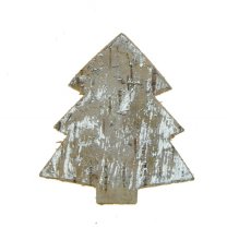 (36 STUKS) Kerstboom van schors,  white-wash, 6cm