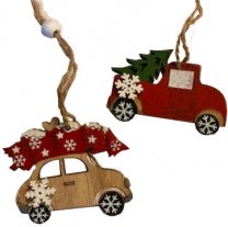 Autohanger met kerstboom, set van twee