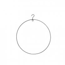 1 + 1 GRATIS;  Ijzeren ring, zilver,  20cm