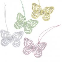 Setje van 4 delicate pastel vlinders, 6cm