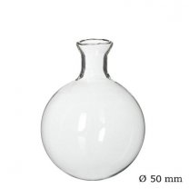 3 balvaasje, ball Vases, 50mm, langere hals van3.50cm , totaal 9cm