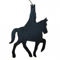 Houten hanger, Sinterklaas op paard, 11cm