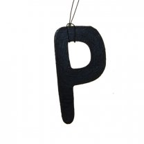 Houten hanger, Letter P, 8cm