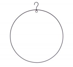 Metalen ring ZWART hang, 30cm