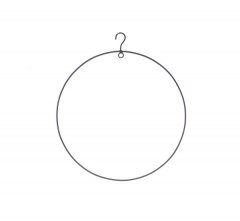 1 + 1 GRATIS; Metalen ring zwart hang, 20cm
