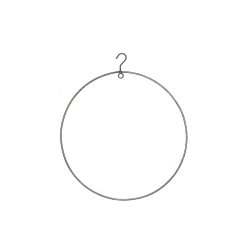1 + 1 GRATIS; Metalen ring, zilver,  20cm